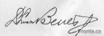 Podpis Dr. Edvarda Beneše