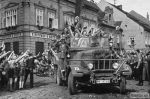 Vítání Wehrmachtu v Kadani